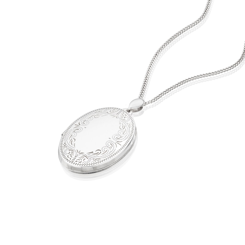 Sterling Silver 20 Inch Chain Oval Locket