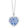 Thumbnail Image 0 of Sterling Silver 18 Inch Filigree Cubic Zirconia Heart Locket