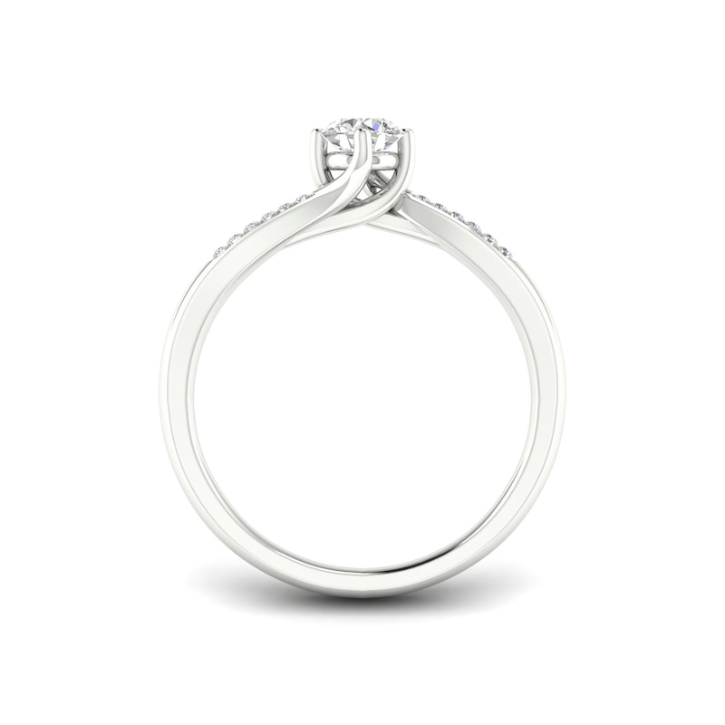 Main Image 2 of Engagement Ring The Diamond Story 18ct White Gold 0.30ct Total Diamond Ring