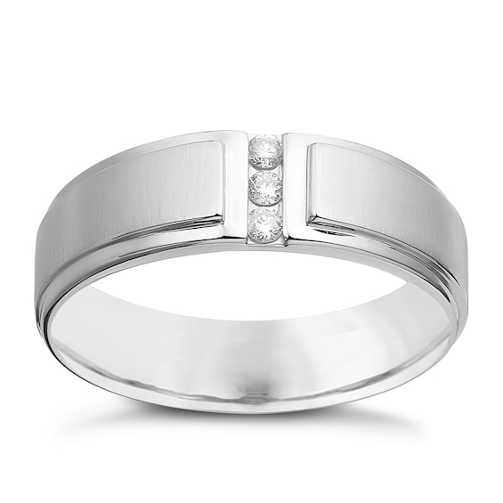 Engagement Ring 9ct White Gold 0.10ct Diamond Ring