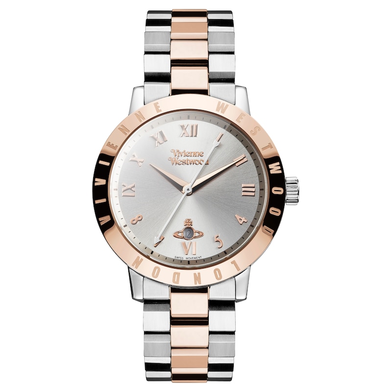 Main Image 1 of Vivienne Westwood Bloomsbury Silver Dial & Two Tone Bracelet Watch