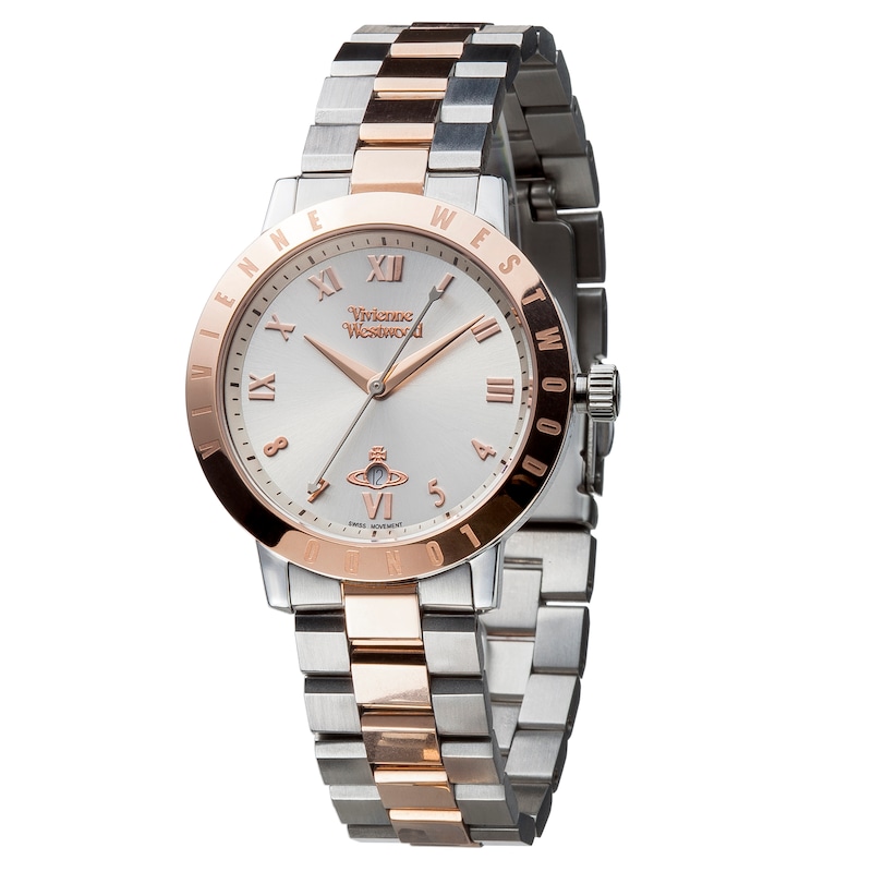 Main Image 2 of Vivienne Westwood Bloomsbury Silver Dial & Two Tone Bracelet Watch