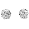 Thumbnail Image 0 of 9ct White Gold 0.15ct Total Diamond Cluster Earrings