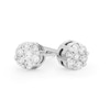 Thumbnail Image 1 of 9ct White Gold 0.15ct Total Diamond Cluster Earrings