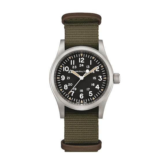 Hamilton Khaki Field Unisex Green Strap Watch