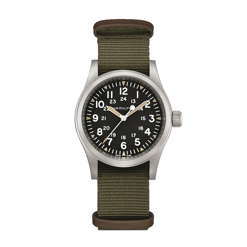Hamilton Khaki Field Unisex Green Strap Watch