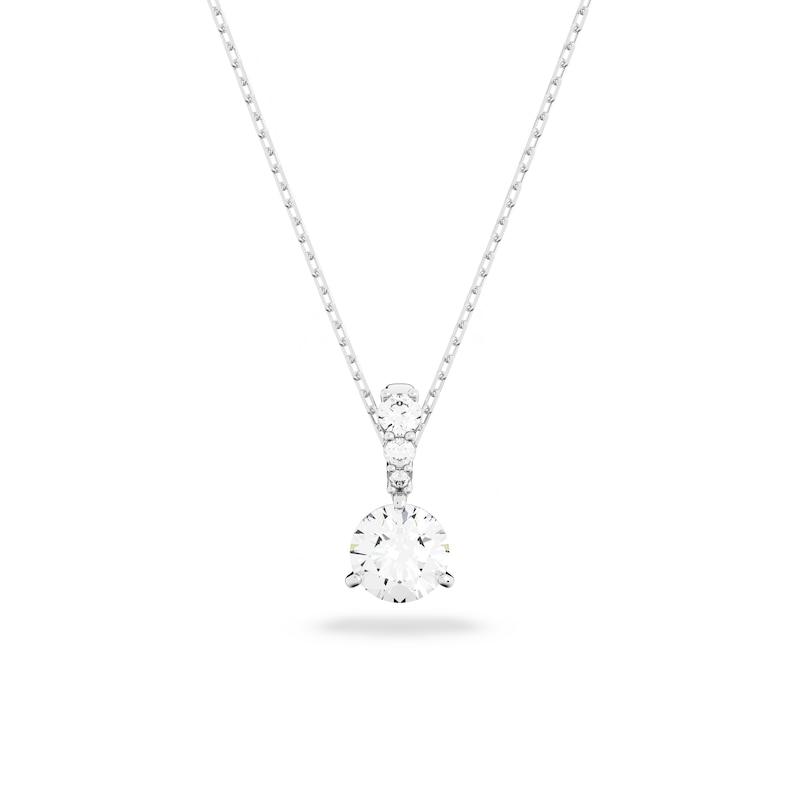 Swarovski Solitaire Rhodium Plated Pendant