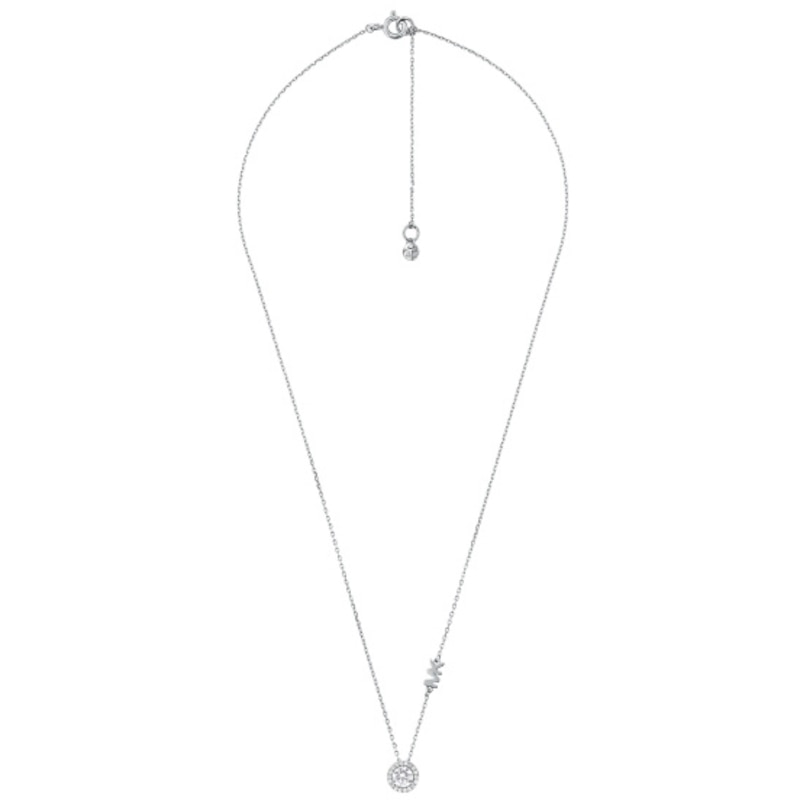 Michael Kors Sterling Silver Cubiz Zirconia Pendant