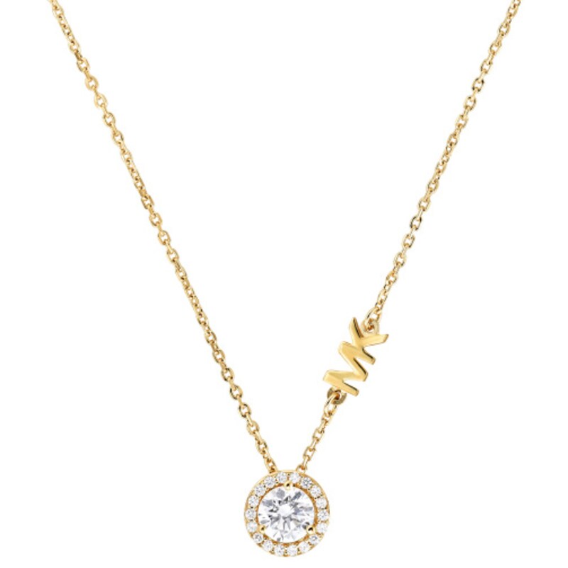 Michael Kors 14ct Gold-Plated Silver Cubic Zirconia Pendant