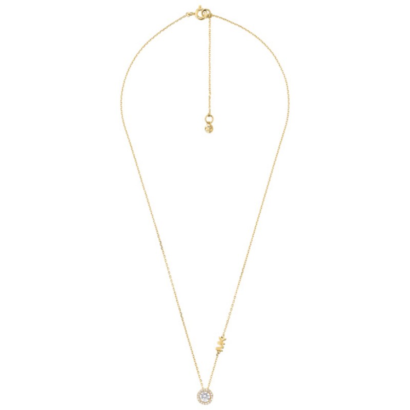 Michael Kors 14ct Gold-Plated Silver Cubic Zirconia Pendant