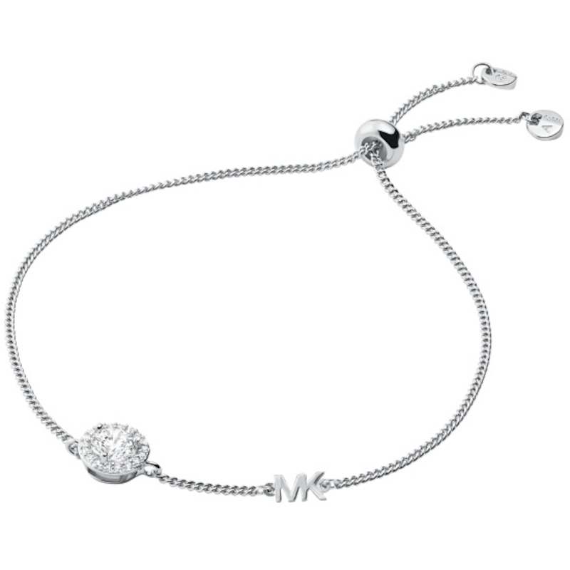 Michael Kors Sterling Silver 7 Inch Halo Slider Bracelet