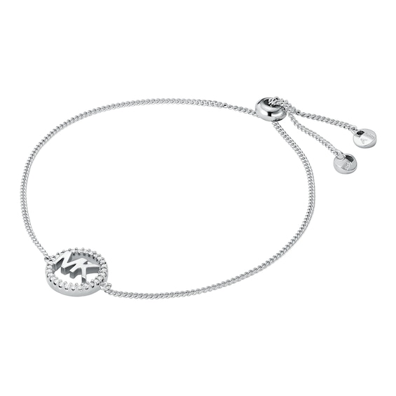 Michael Kors Sterling Silver 7 Logo Slider Bracelet