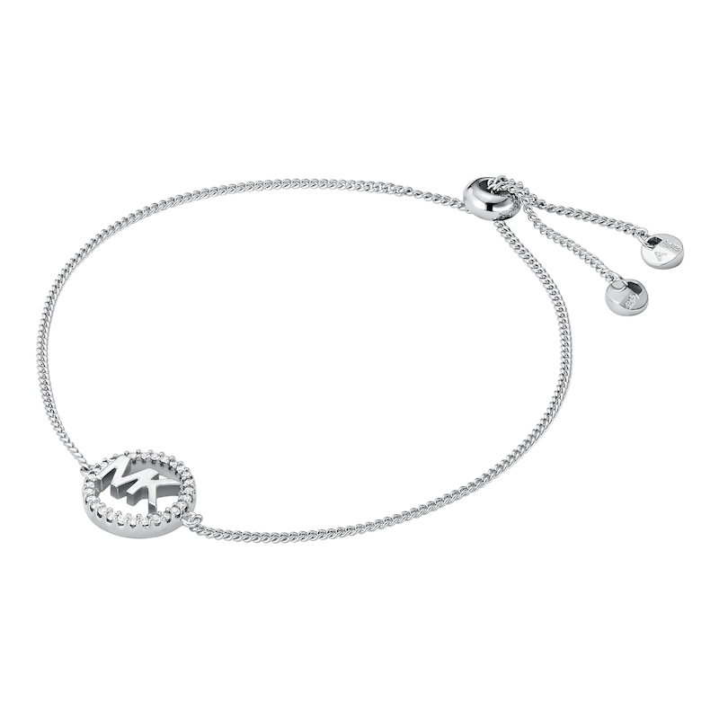 Main Image 1 of Michael Kors Sterling Silver 7" Logo Slider Bracelet