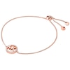 Thumbnail Image 1 of Michael Kors 14ct Rose Gold-Plated Silver 7" Logo Bracelet