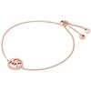 Thumbnail Image 0 of Michael Kors 14ct Rose Gold-Plated Silver 7 Inch Logo Bracelet