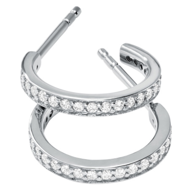 Main Image 2 of Michael Kors Mercer Link Sterling Silver Mini Huggie Hoops