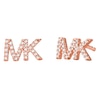 Thumbnail Image 0 of Michael Kors 14ct Rose Gold-Plated Silver Logo Stud Earrings