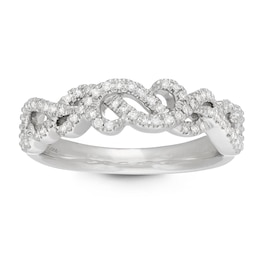 Neil Lane Designs Silver 0.15ct Diamond Twist Ring