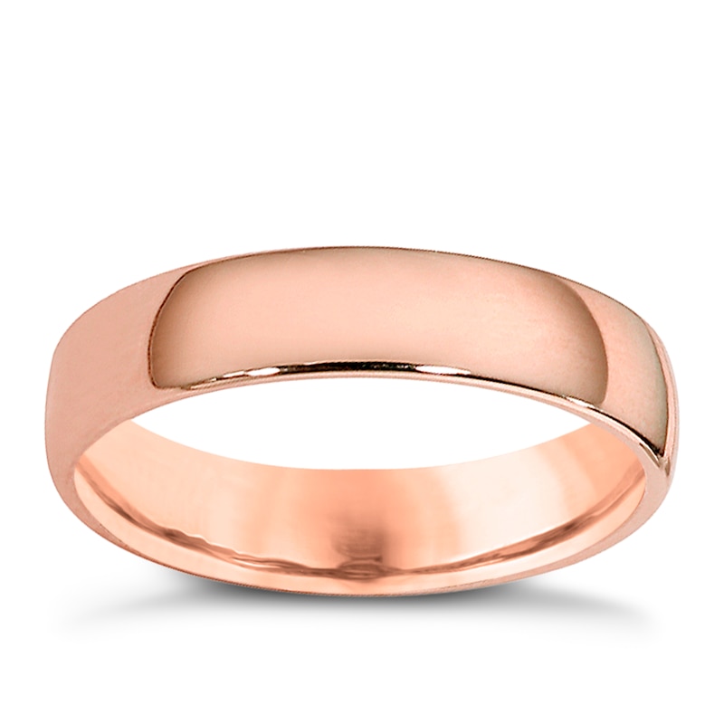 Main Image 1 of 9ct Rose Gold 4mm Extra Heavyweight Court Ring