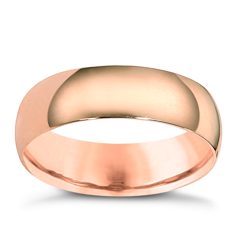 9ct Rose Gold 6mm Extra Heavyweight Court Ring