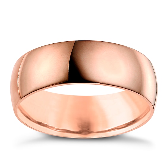 9ct Rose Gold 7mm Extra Heavyweight Court Ring