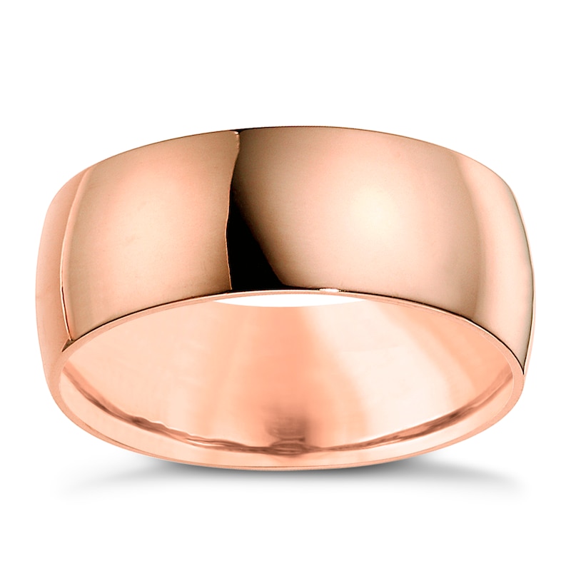 9ct Rose Gold 8mm Extra Heavyweight Court Ring