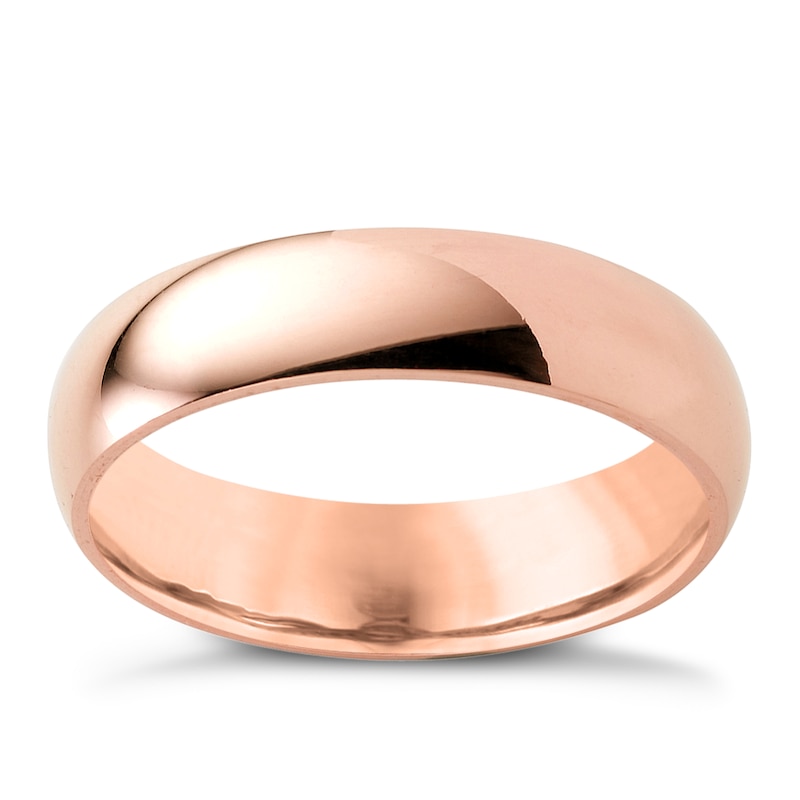 9ct Rose Gold 5mm Super Heavyweight Court Ring