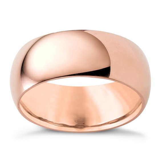 9ct Rose Gold 8mm Super Heavyweight Court Ring