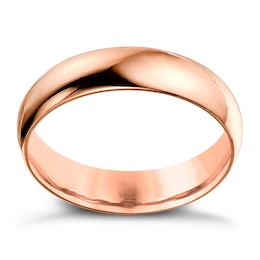 9ct Rose Gold 5mm Extra Heavyweight D Shape Ring