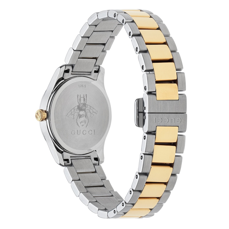 Gucci G-Timeless Cat Two Tone Bracelet Watch