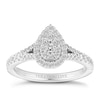 Thumbnail Image 0 of Vera Wang 18ct White Gold 0.45ct Total Diamond Cluster Ring