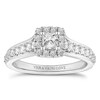 Thumbnail Image 0 of Vera Wang 18ct White Gold 0.69ct Diamond Princess Cut Halo Ring