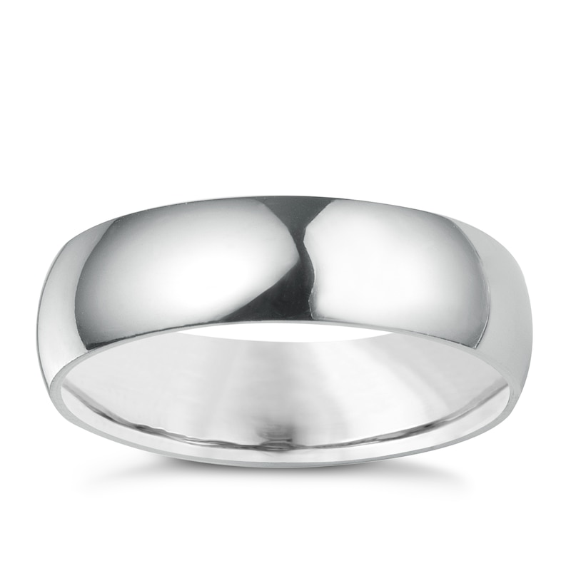 Platinum 6mm Extra Heavyweight Court Ring