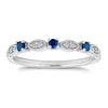 Thumbnail Image 0 of 9ct White Gold Sapphire & Diamond Vintage Eternity Ring