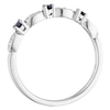 Thumbnail Image 1 of 9ct White Gold Sapphire & Diamond Vintage Eternity Ring