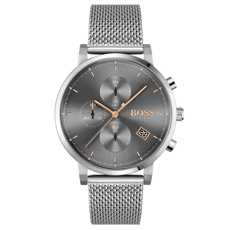 BOSS Integrity Men's Stainless Steel Mesh Bracelet Watch | Ernest Jones