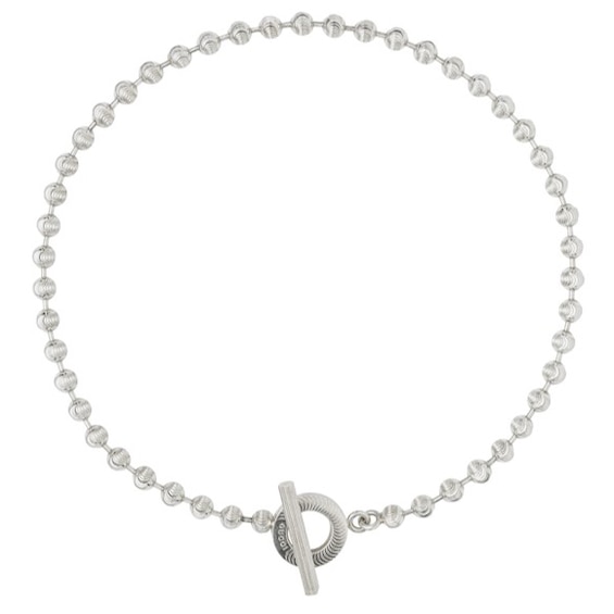 Gucci Silver Boule Chain T-Bar Necklace