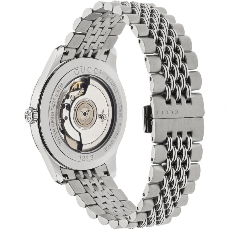 Gucci G-Timeless White Dial & Stainless Steel Bracelet Watch