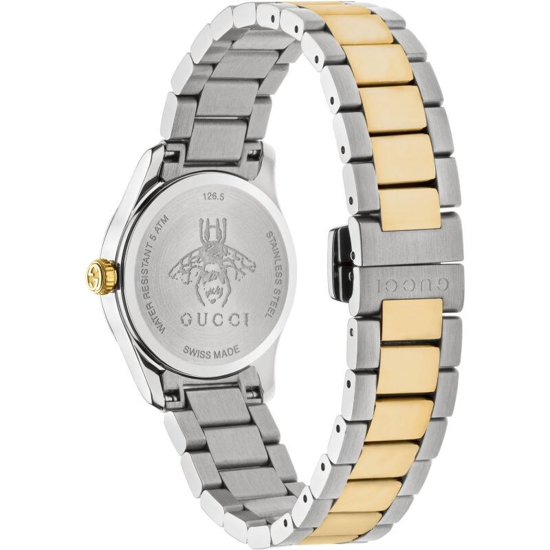 Gucci G-Timeless Cat Two Tone Bracelet Watch