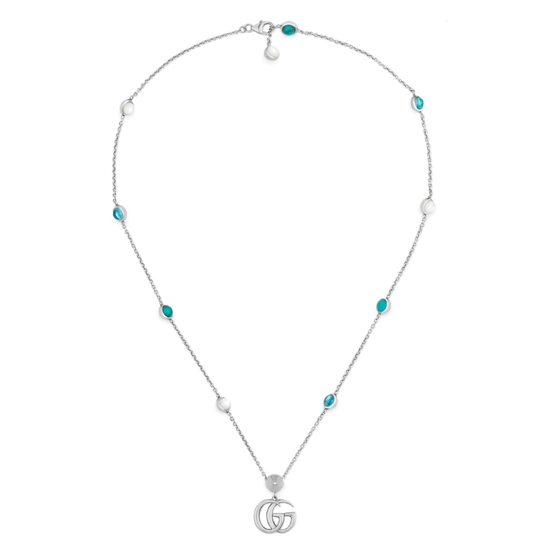 Gucci GG Marmont Mother Of Pearl Necklace