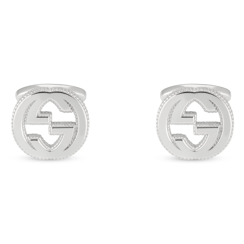 Gucci Interlocking Silver Cufflinks