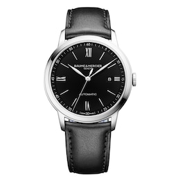 Baume & Mercier Classima Black Leather Strap Watch