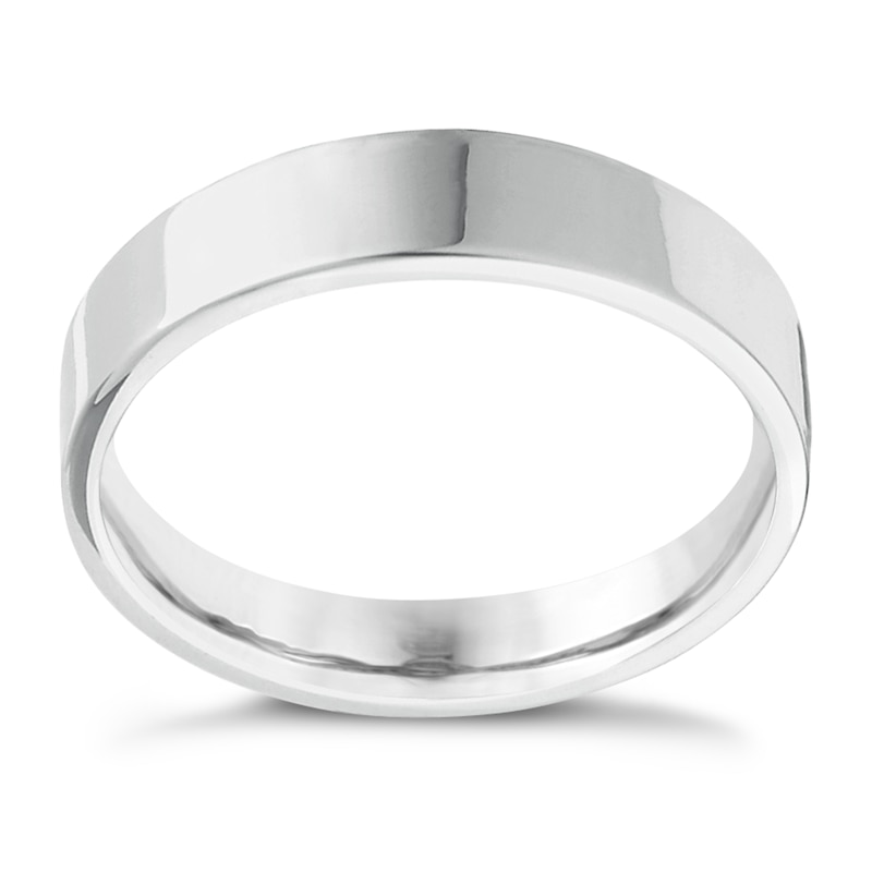 18ct White Gold 8mm Extra Heavyweight Flat Ring