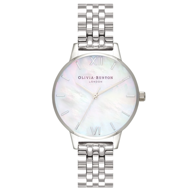 Olivia Burton Classics Stainless Steel Mother Of Pearl Watch