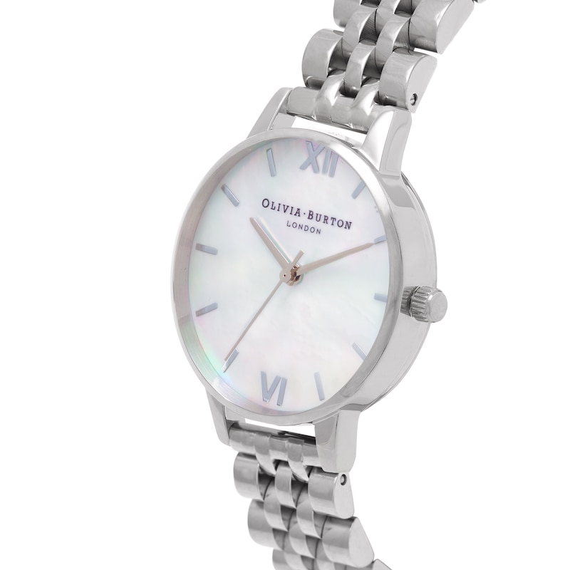 Olivia Burton Classics Stainless Steel Mother Of Pearl Watch