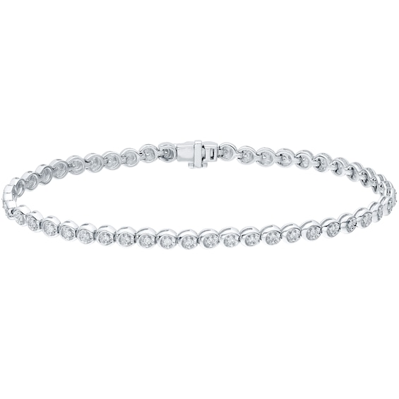 9ct White Gold 7 0.50ct Diamond Tennis Bracelet