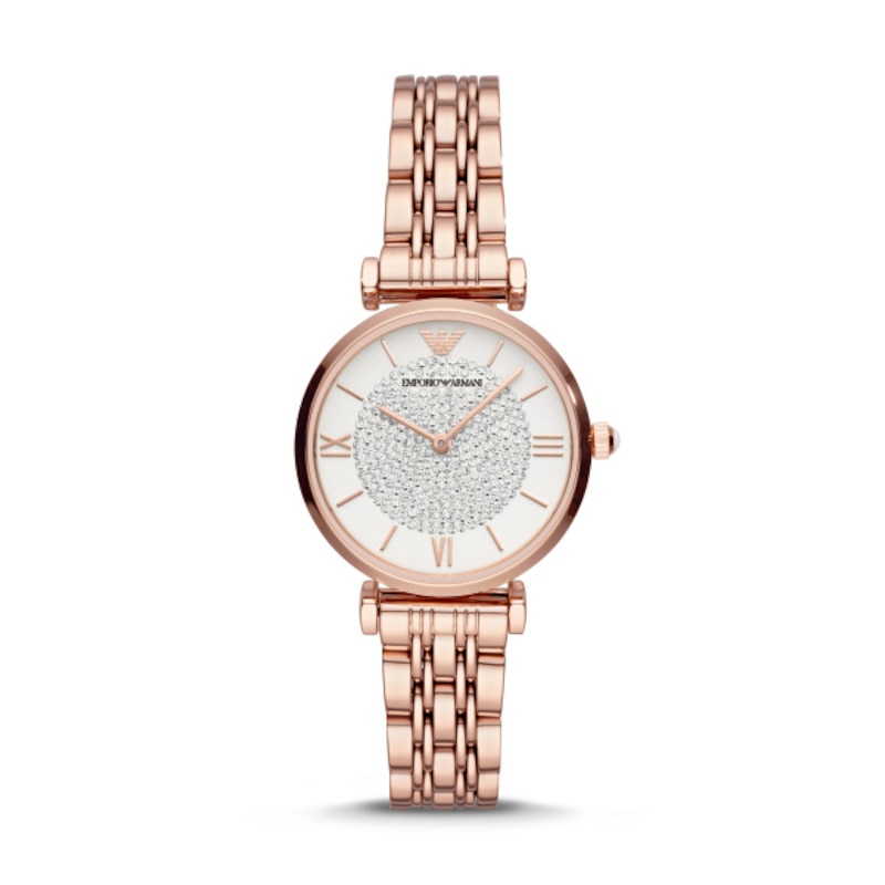 Emporio Armani Rose Gold-Tone Bracelet Watch