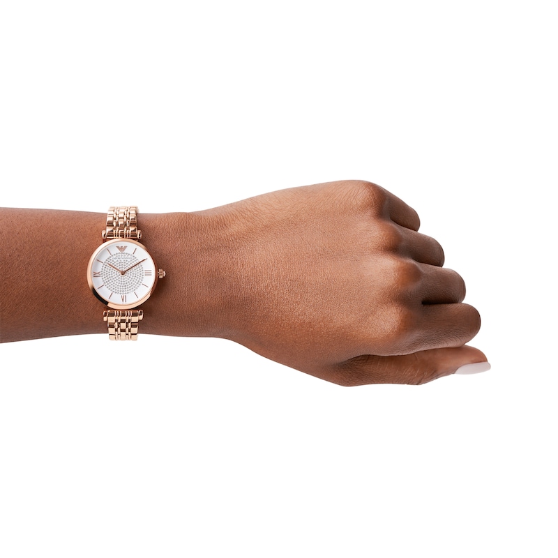 Emporio Armani Rose Gold-Tone Bracelet Watch