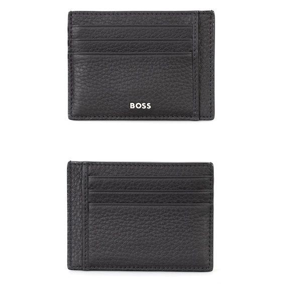 BOSS Crosstown Men’s Black Leather Cardholder