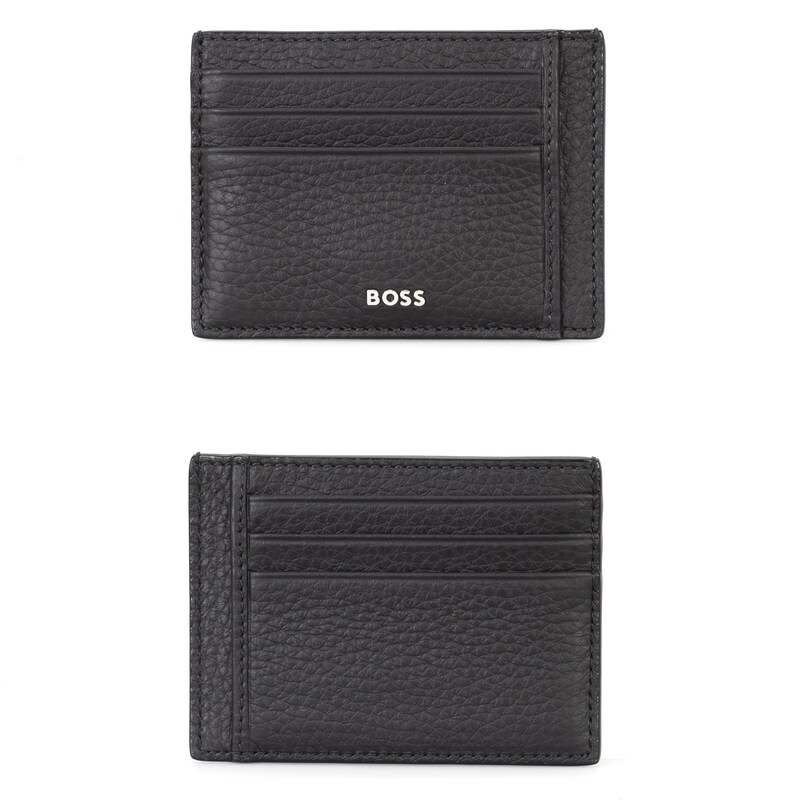 BOSS Crosstown Men's Black Leather Cardholder